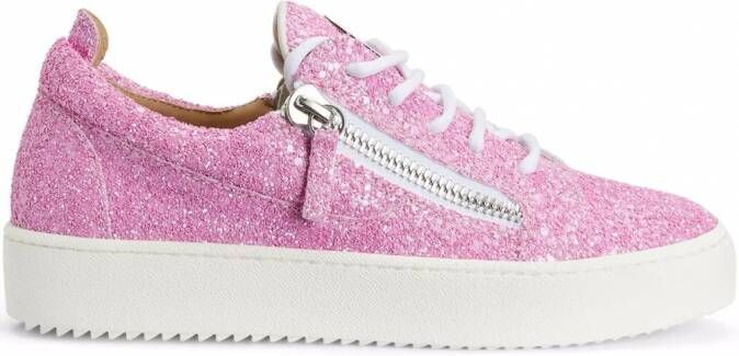 Giuseppe Zanotti Gail sneakers met glitter Roze