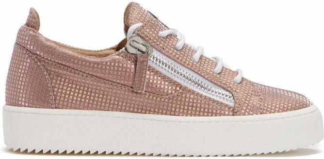 Giuseppe Zanotti Gail sneakers met metallic-effect Roze