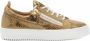 Giuseppe Zanotti Gail sneakers met slangenleer-effect Goud - Thumbnail 1