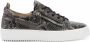 Giuseppe Zanotti Gail sneakers met slangenleer-effect Zwart - Thumbnail 1