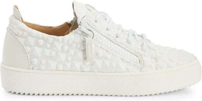 Giuseppe Zanotti Gail sneakers met studs Wit