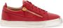 Giuseppe Zanotti Gail leren sneakers met rits Rood - Thumbnail 1