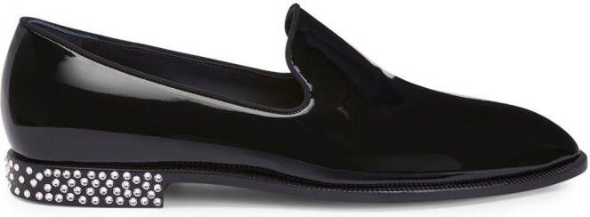 Giuseppe Zanotti Loafers verfraaid met kristallen Zwart