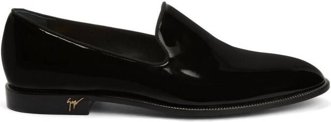 Giuseppe Zanotti Gatien lakleren loafers Zwart