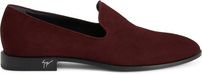 Giuseppe Zanotti Gatieni suède loafers Rood