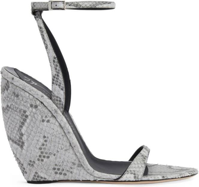 Giuseppe Zanotti Ginnyfer leren sandalen Grijs