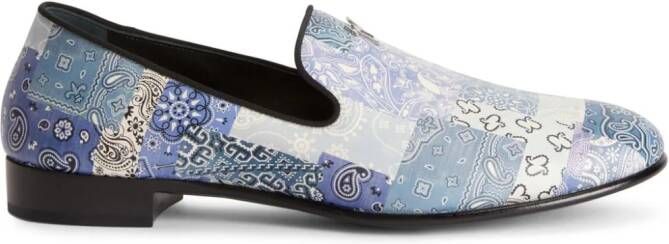 Giuseppe Zanotti Gipsy Lewis leren loafers Blauw