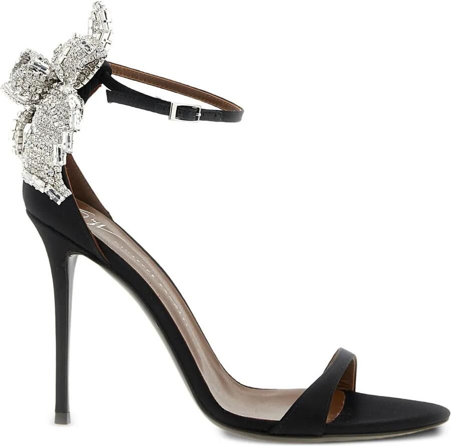 Giuseppe Zanotti 105 mm Clandestino verfraaide sandalen met stiletto-hak Zwart