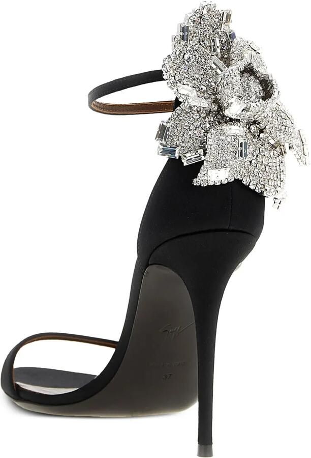 Giuseppe Zanotti 105 mm Clandestino verfraaide sandalen met stiletto-hak Zwart - Foto 2