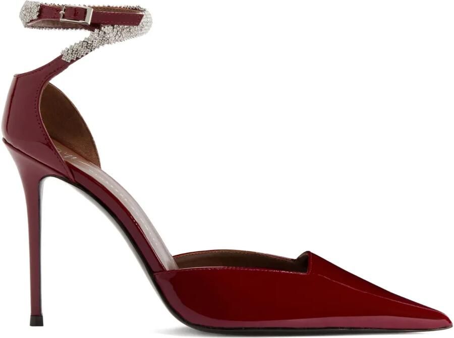 Giuseppe Zanotti 105 mm Elenie pumps verfraaid met kristallen Rood