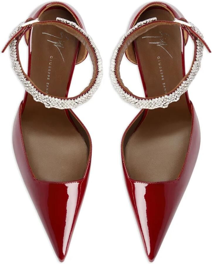 Giuseppe Zanotti 105 mm Elenie pumps verfraaid met kristallen Rood - Foto 2