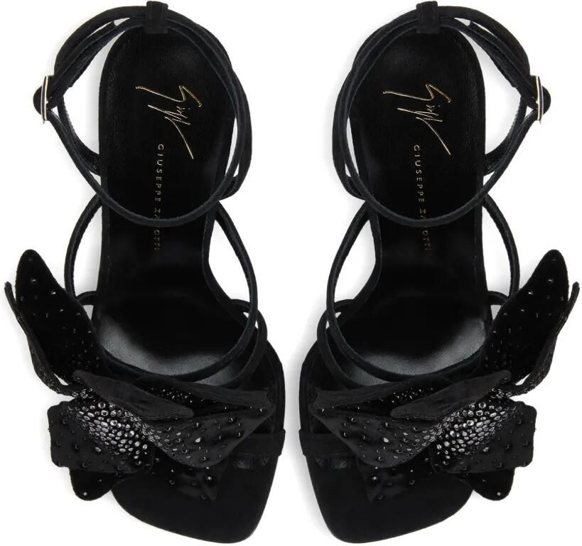 Giuseppe Zanotti 105 mm Florant sandalen met enkelbandje en bloemenprint Zwart - Foto 2