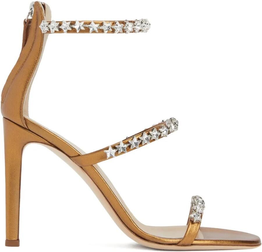 Giuseppe Zanotti 105 mm Harmony Cometa sandalen verfraaid met ster Bruin