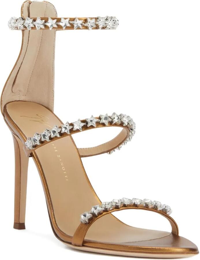 Giuseppe Zanotti 105 mm Harmony Cometa sandalen verfraaid met ster Bruin - Foto 3