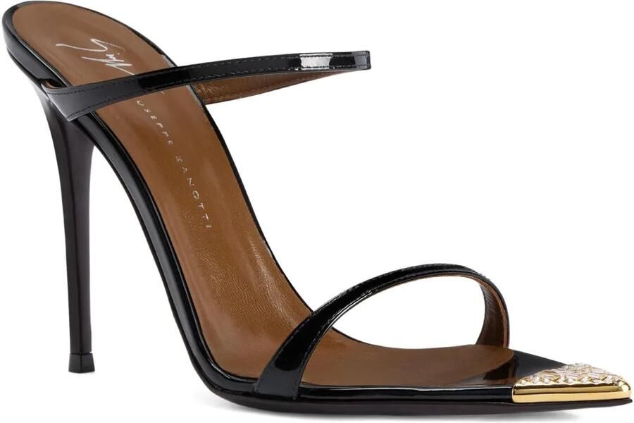 Giuseppe Zanotti 105 mm Intriigo Jewellery sandalen verfraaid met kristallen Zwart