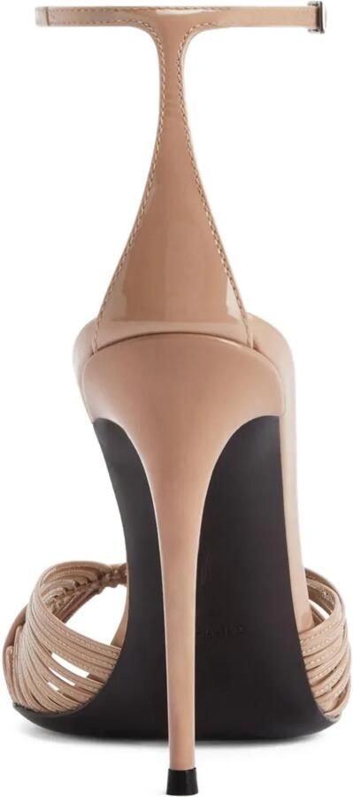 Giuseppe Zanotti 105 mm Intriigo leren sandalen met hak Beige