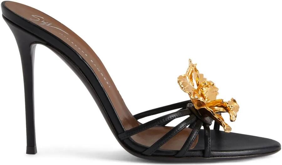 Giuseppe Zanotti 105 mm Orchid Mule sandalen Zwart