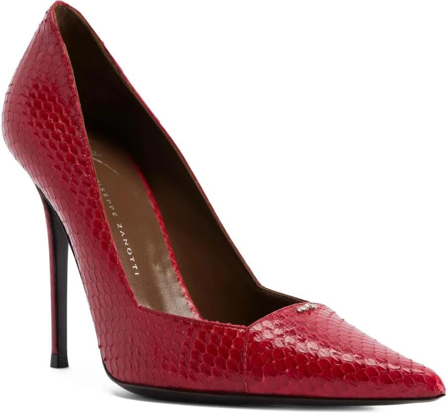 Giuseppe Zanotti 105 mm Raquel pumps met slangen-effect Rood - Foto 2