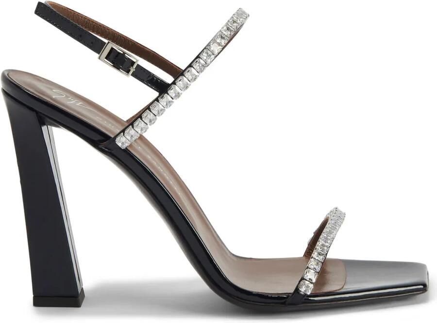 Giuseppe Zanotti 105mm Valentine slingback sandalen met kristallen Zwart