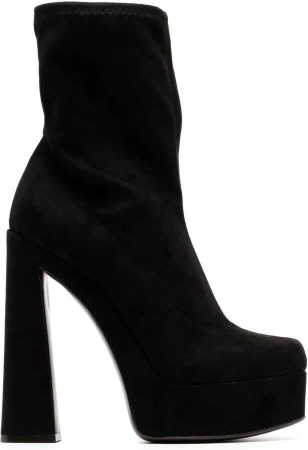 Giuseppe Zanotti 145 mm Aureliee Bootie laarzen met plateauzool Zwart