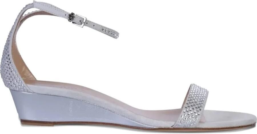 Giuseppe Zanotti 20 mm Kanda verfraaide sandalen met enkelbandje Zilver