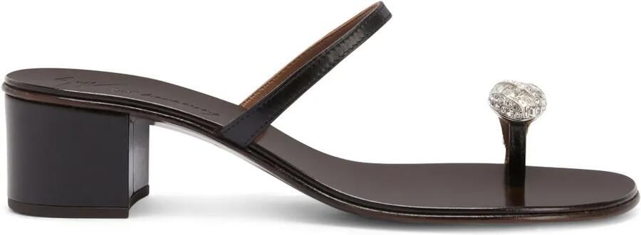Giuseppe Zanotti 40 mm Icon Ring sandalen Zwart