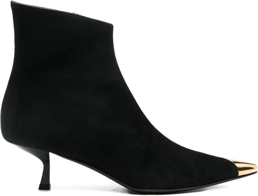 Giuseppe Zanotti 50 mm Melanie suède enkellaarzen Zwart