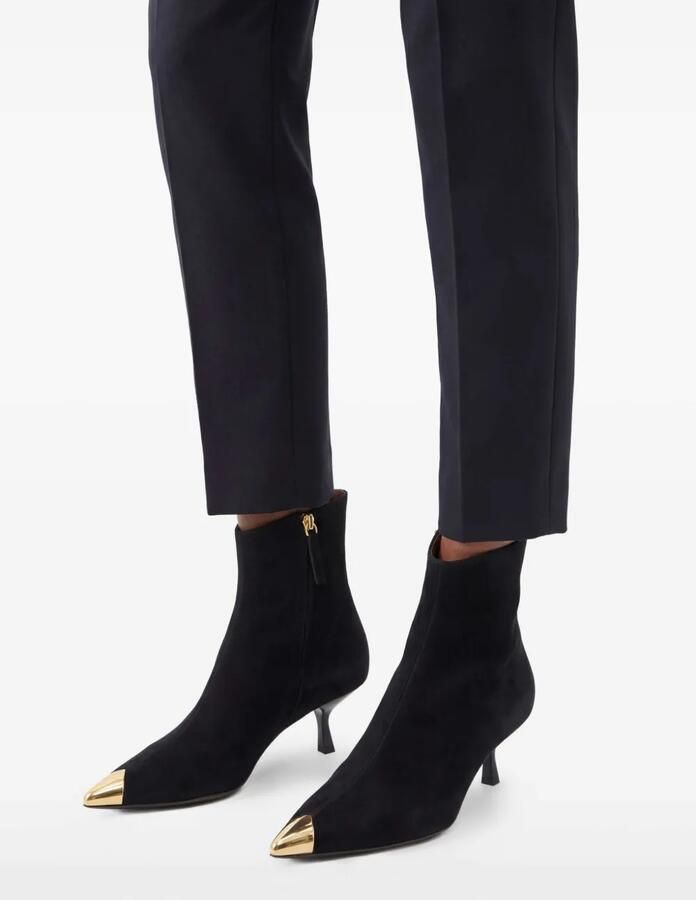 Giuseppe Zanotti 50 mm Melanie suède enkellaarzen Zwart - Foto 3