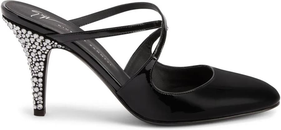 Giuseppe Zanotti 85 mm Marthe sandalen verfraaid met kristallen Zwart