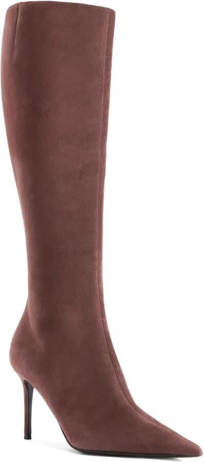 Giuseppe Zanotti 85 mm Tamigi suède knielaarzen met puntige neus Bruin