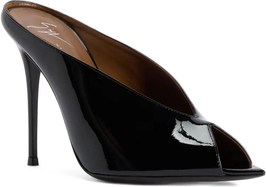 Giuseppe Zanotti 90 mm Intriigo Cluedo sandalen met open neus Zwart