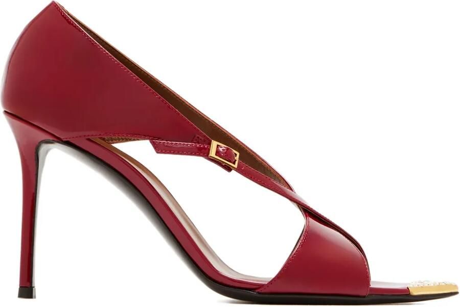 Giuseppe Zanotti 90 mm Intriigo Croisée Crystal sandalen Rood