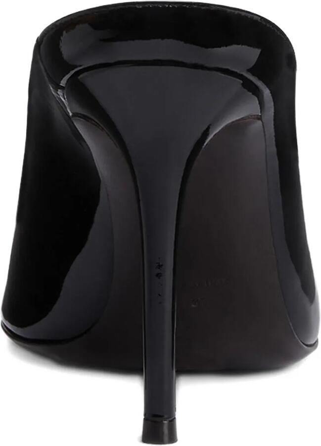Giuseppe Zanotti 90 mm Intriigo lakleren sandalen met puntige neus Zwart