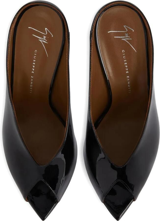 Giuseppe Zanotti 90 mm Intriigo lakleren sandalen met puntige neus Zwart - Foto 3