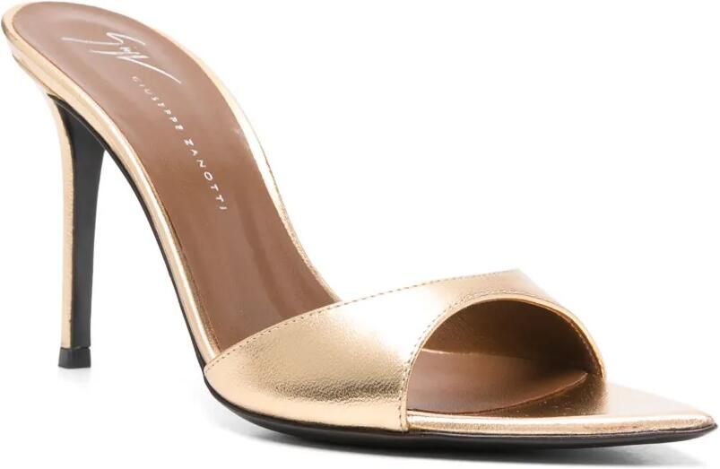 Giuseppe Zanotti 90 mm Intriigo sandalen Goud - Foto 2