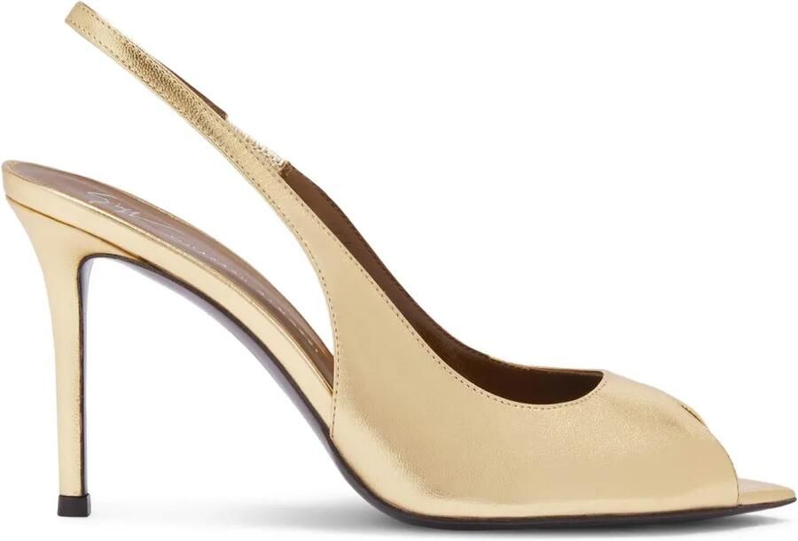 Giuseppe Zanotti 90 mm Intriigo sandalen met open neus Goud - Foto 4