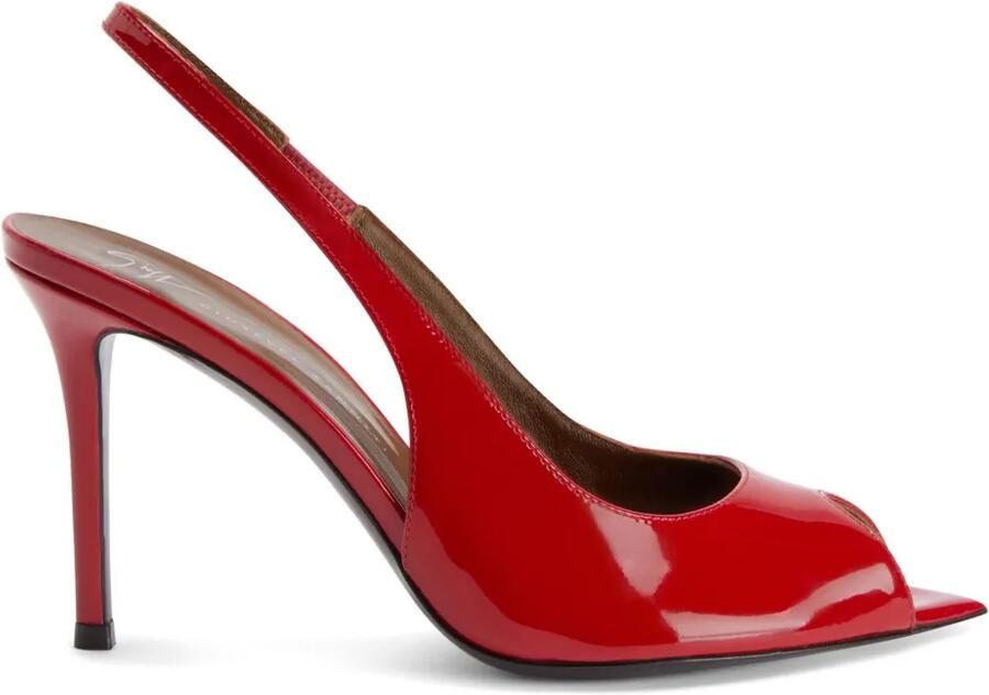 Giuseppe Zanotti 90 mm Intriigo sandalen met open neus Rood