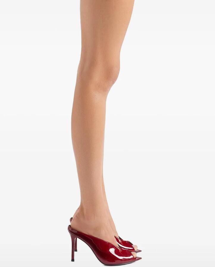 Giuseppe Zanotti 90 mm Intriigo stiletto sandalen met open neus Rood - Foto 2