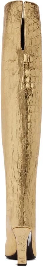 Giuseppe Zanotti 90 mm Janiee laarzen met krokodillenprint Goud - Foto 2