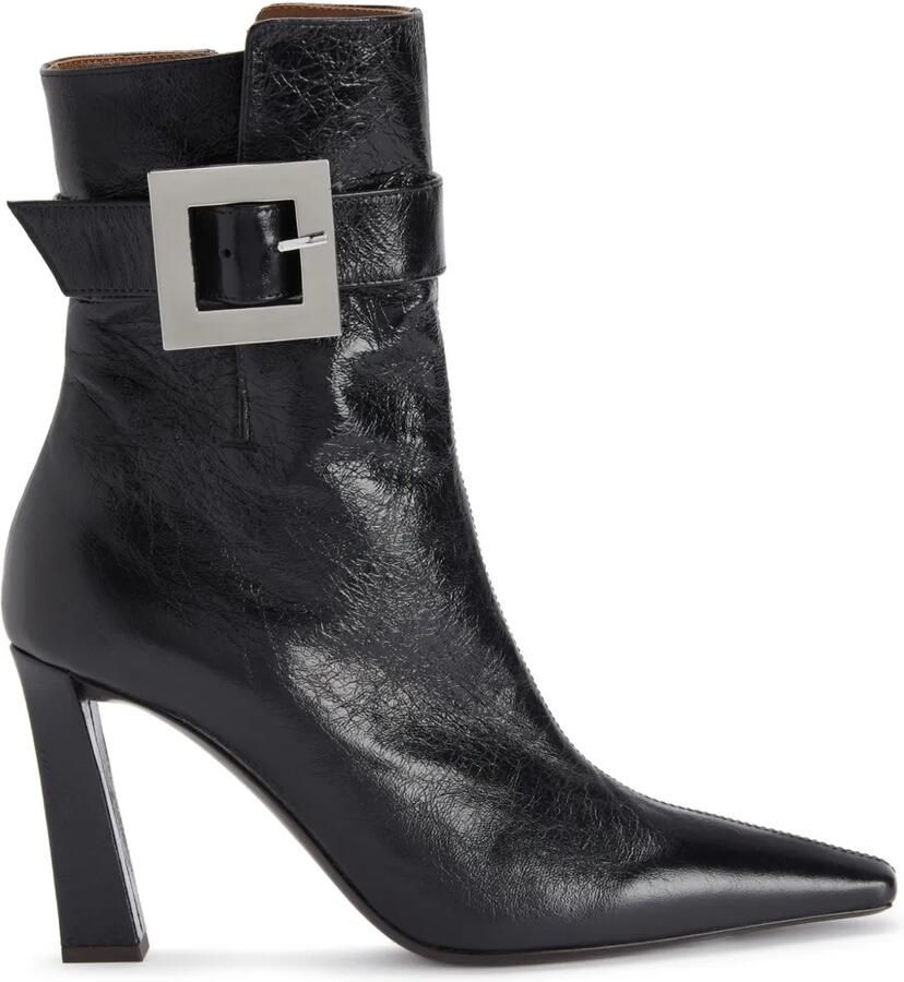 Giuseppe Zanotti 90 mm Seattle Bootie laarzen met gesp Zwart