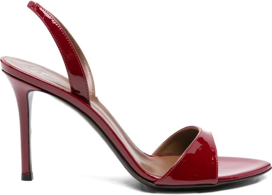 Giuseppe Zanotti 90 mm slingback sandalen met hak Rood
