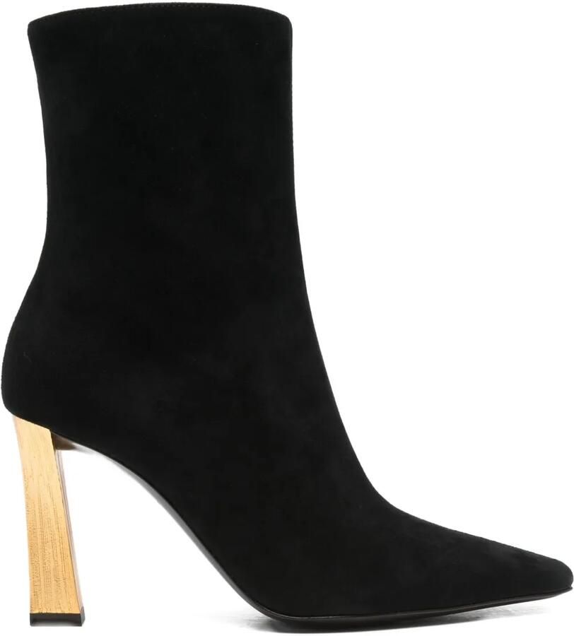 Giuseppe Zanotti 90mm Brenda suède laarzen Zwart