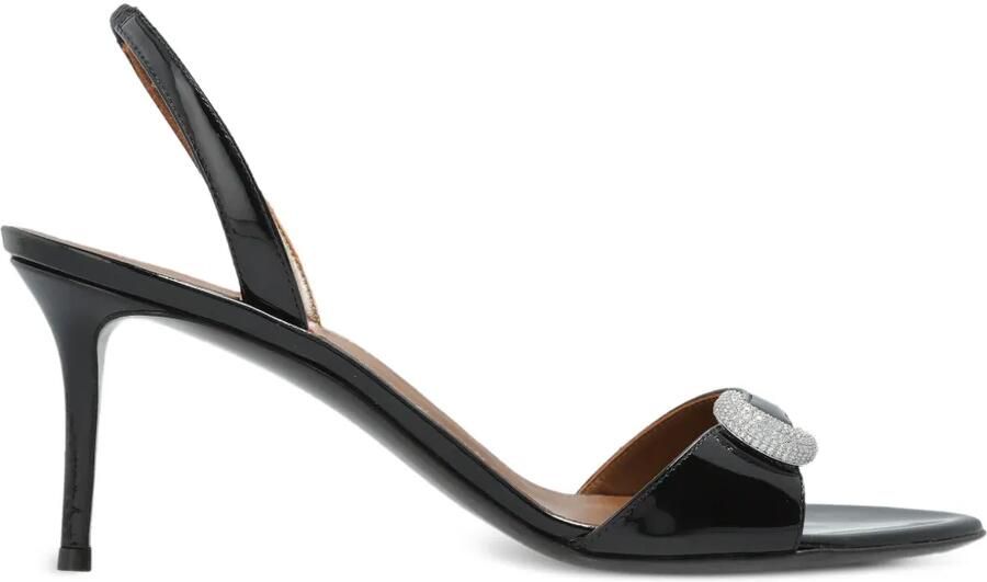 Giuseppe Zanotti 95 mm slingback sandalen verfraaid met kristallen Zwart
