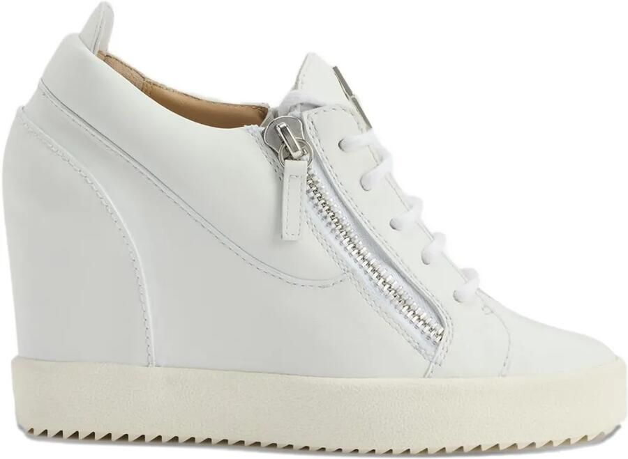 Giuseppe Zanotti Addy sneakers met sleehak Wit
