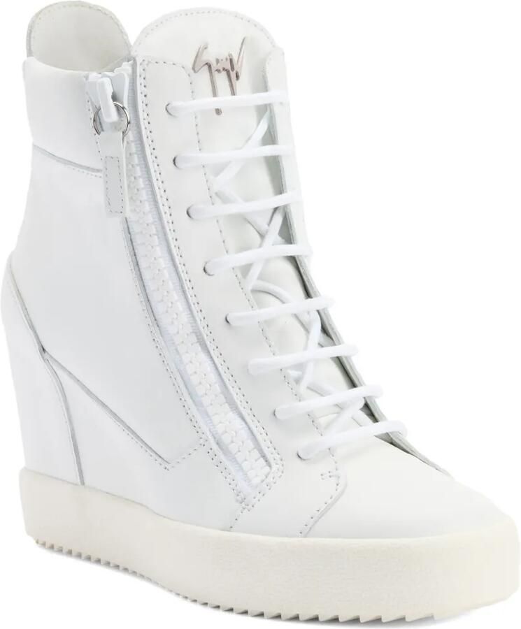 Giuseppe Zanotti Addy sneakers met sleehak Wit
