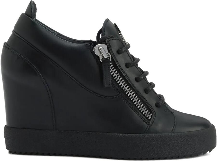 Giuseppe Zanotti Addy sneakers met sleehak Zwart