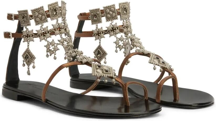 Giuseppe Zanotti Amira sandalen Bruin
