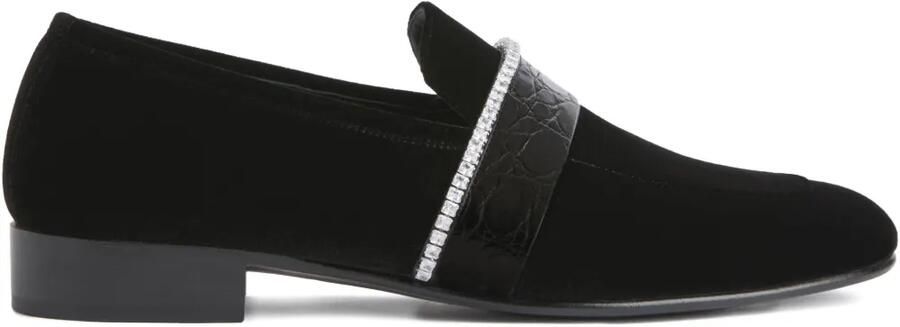 Giuseppe Zanotti Arnaud loafers met krokodillenprint Zwart