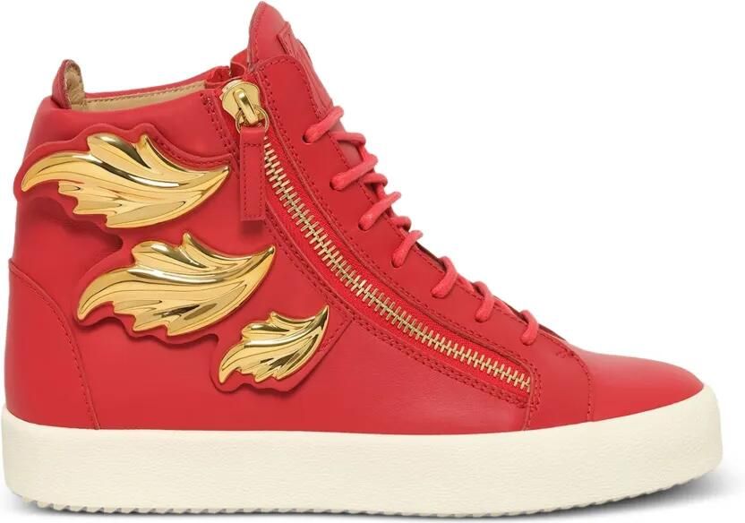 Giuseppe Zanotti Birel Vague Fiamma sneakers verfraaid met bladeren Rood