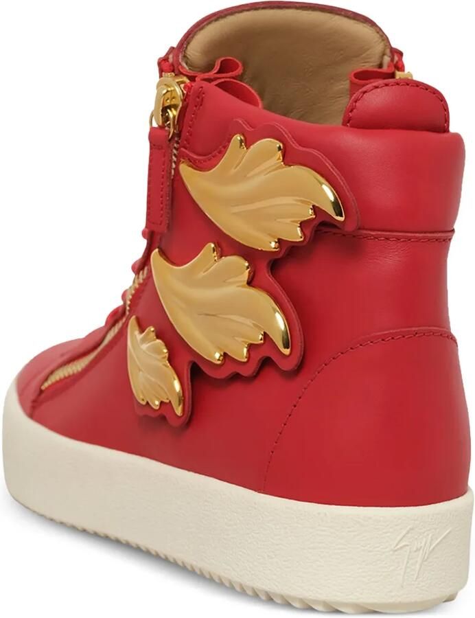 Giuseppe Zanotti Birel Vague Fiamma sneakers verfraaid met bladeren Rood - Foto 2